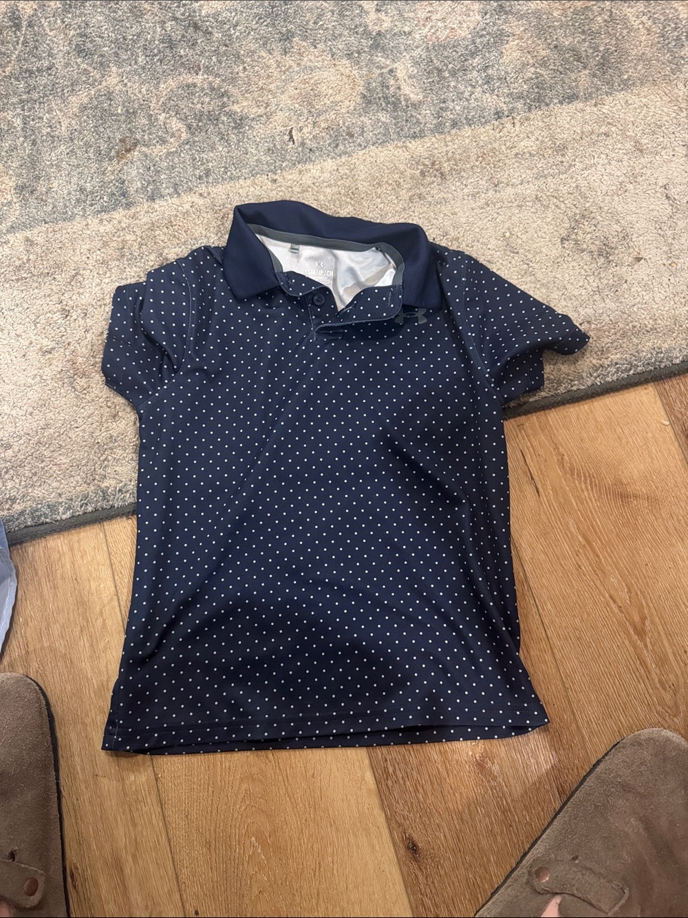Kids Navy Polka Dot Polo Shirt Under Armour